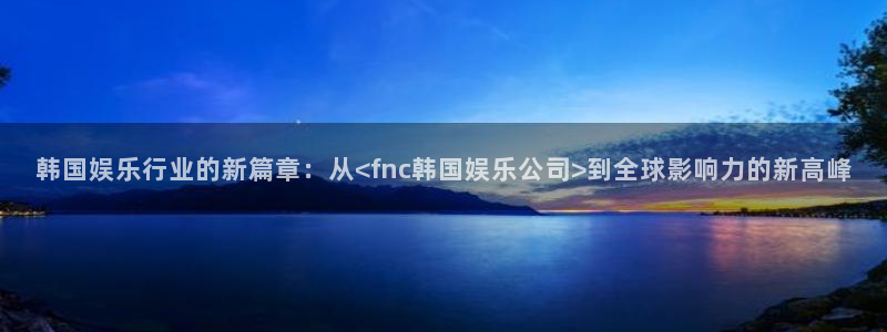 辉达娱乐平台主管：韩国娱乐行业的新篇章：从<fnc韩国娱乐公司>到全球影响力的新
